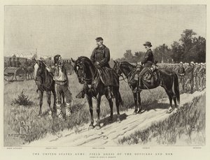 O exército dos Estados Unidos, vestido de campo dos oficiais e homens